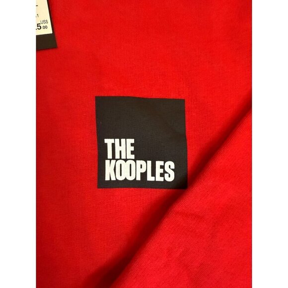 The Kooples Men's Red Cotton‎ Fleece Hoodie XL Logo Patch & Kangaroo Pocket - Picture 11 of 12